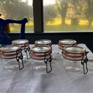 6 La Parfait hinged jars with lid